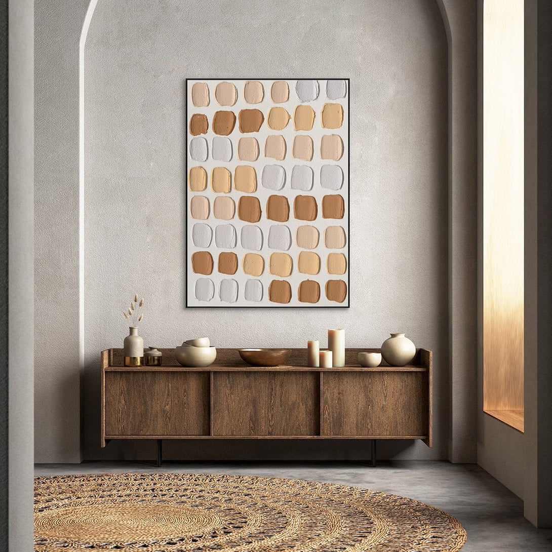 Warm Impressions - Beige Tone Abstract Texture#M2565 Painting artwepaint 