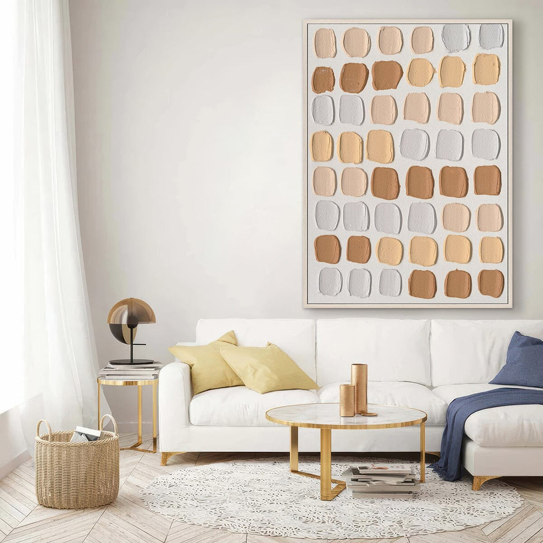 Warm Impressions - Beige Tone Abstract Texture#M2565 Painting artwepaint 