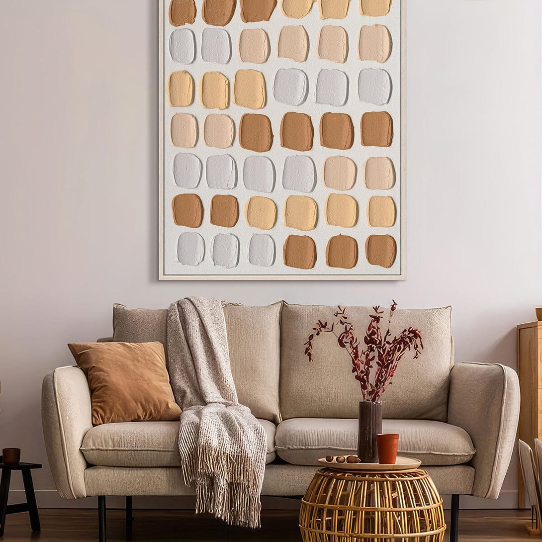 Warm Impressions - Beige Tone Abstract Texture#M2565 Painting artwepaint 