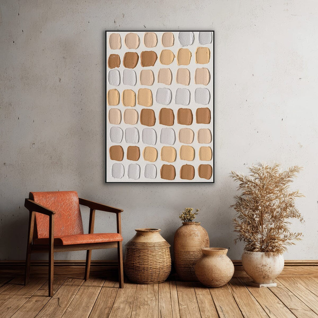 Warm Impressions - Beige Tone Abstract Texture#M2565 Painting artwepaint 