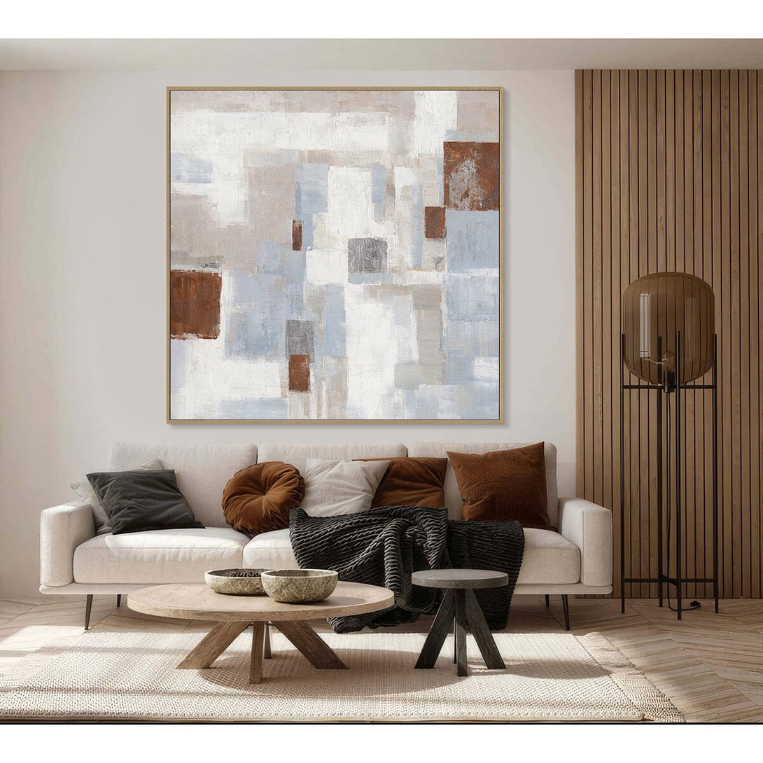 Warm Squares - Modern Geometric Abstract Painting#M0692 Painting artwepaint 