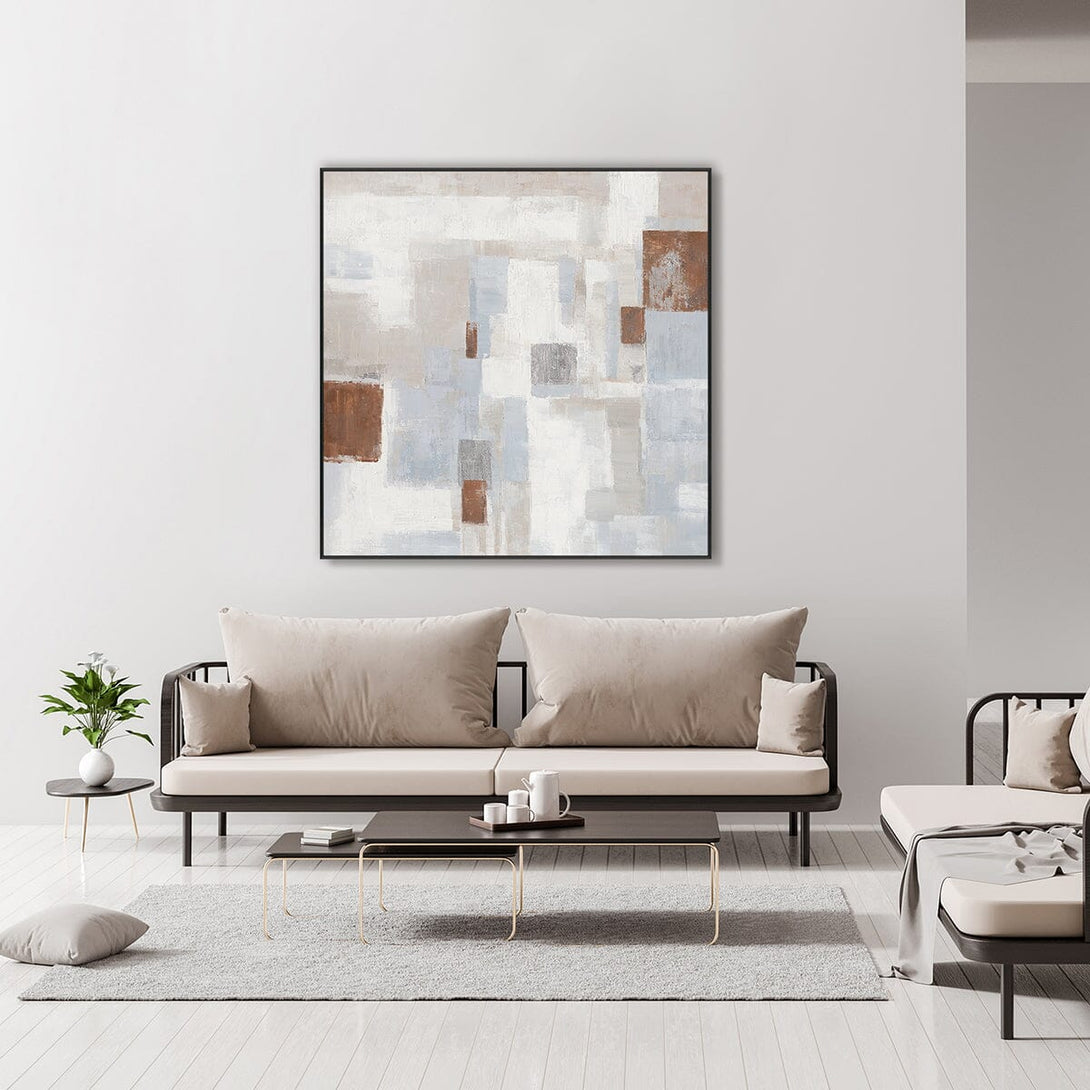 Warm Squares - Modern Geometric Abstract Painting#M0692 Painting artwepaint 