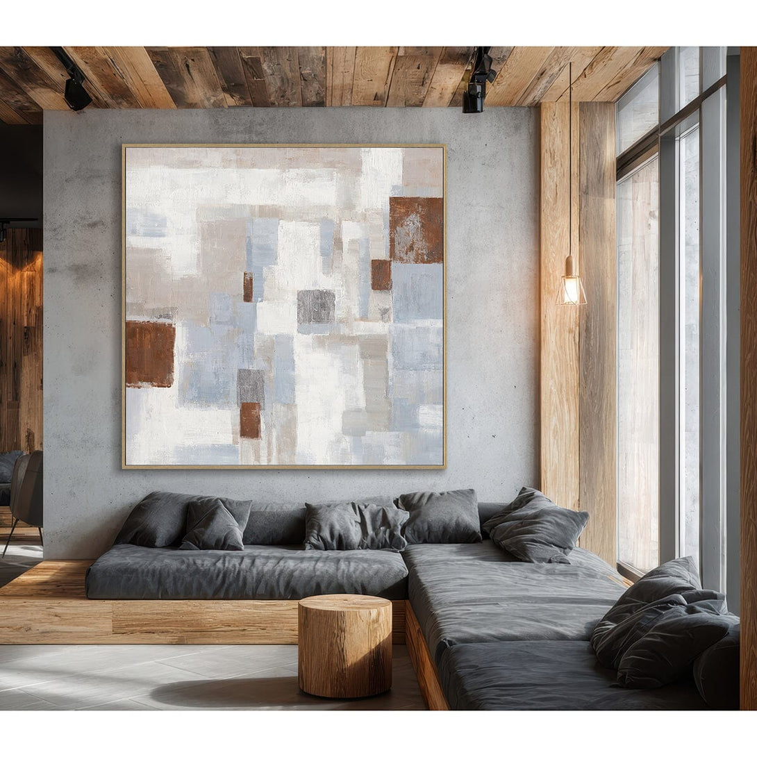 Warm Squares - Modern Geometric Abstract Painting#M0692 Painting artwepaint 