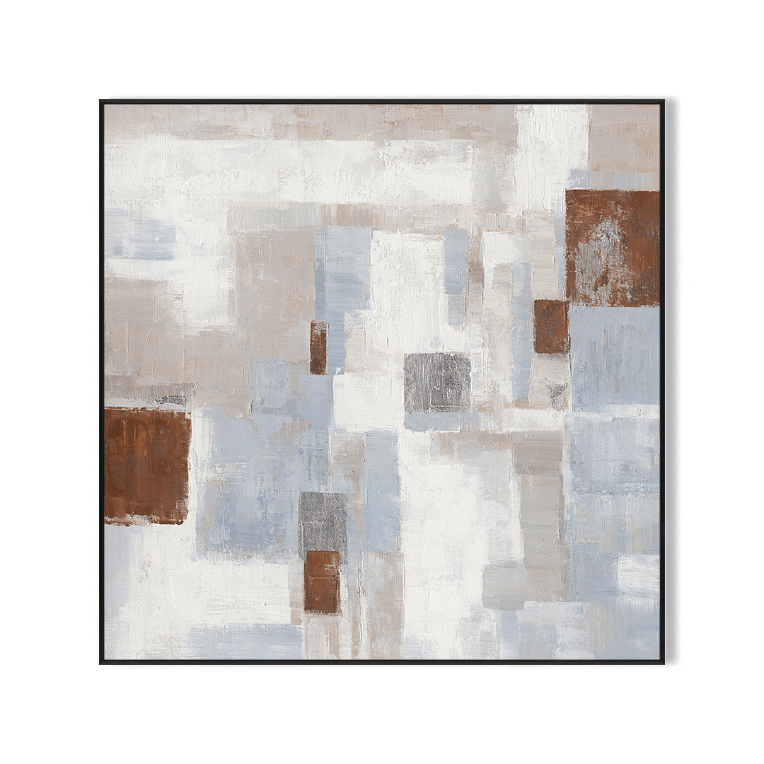 Warm Squares - Modern Geometric Abstract Painting#M0692 Painting artwepaint 