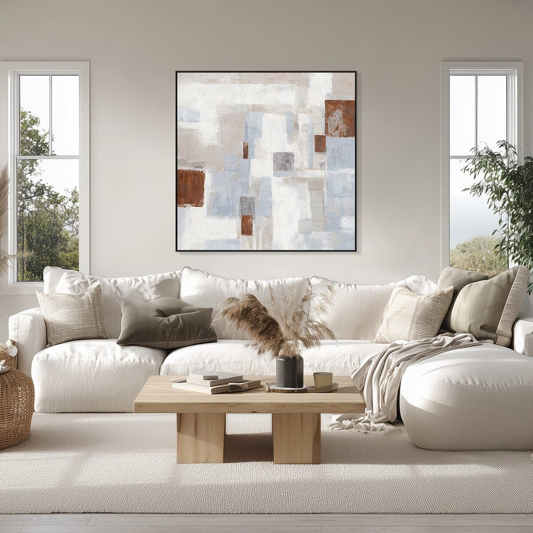 Warm Squares - Modern Geometric Abstract Painting#M0692 Painting artwepaint 
