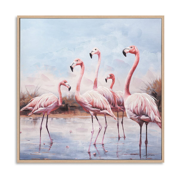 Waterside Poem - Pink Flamingo Flock#M6721 Painting artwepaint 