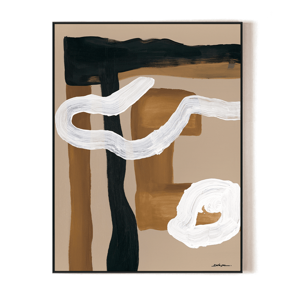 Wave Path – Beige & White Abstract Painting#M6878 Painting artwepaint 