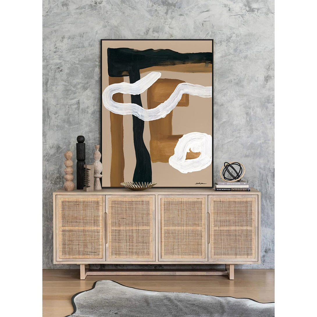 Wave Path – Beige & White Abstract Painting#M6878 Painting artwepaint 