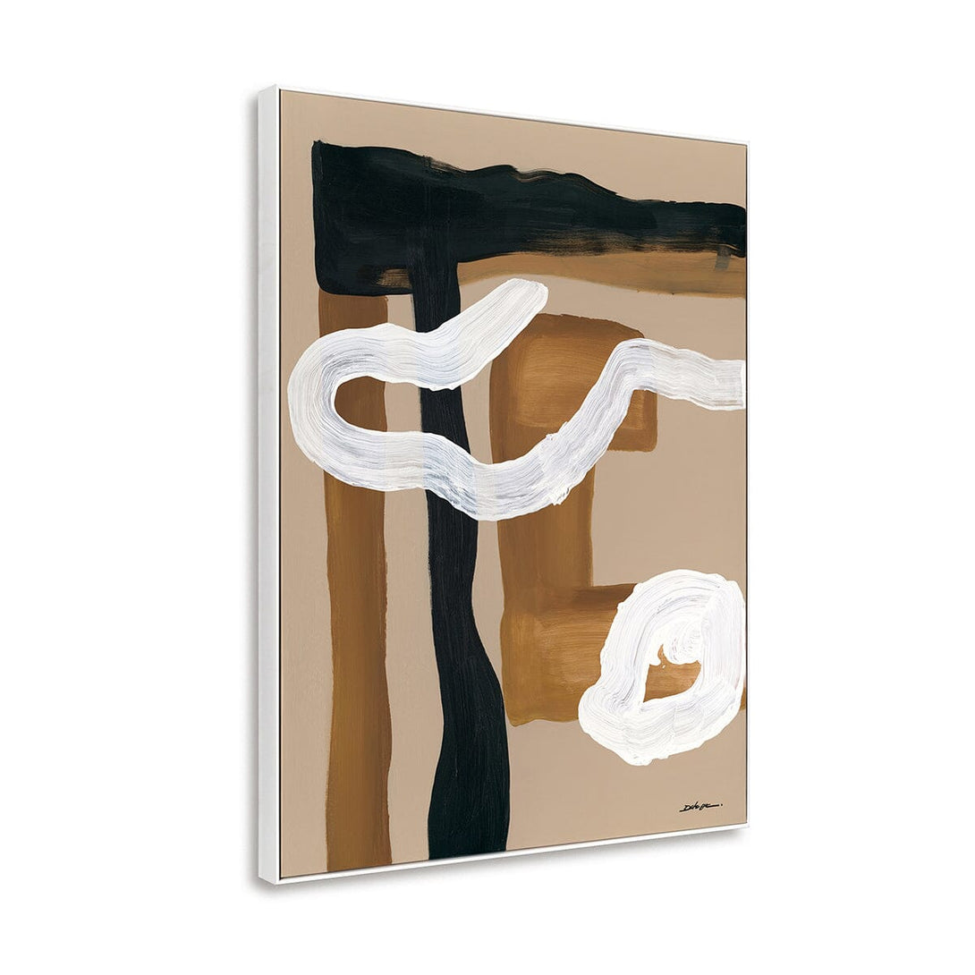 Wave Path – Beige & White Abstract Painting#M6878 Painting artwepaint 
