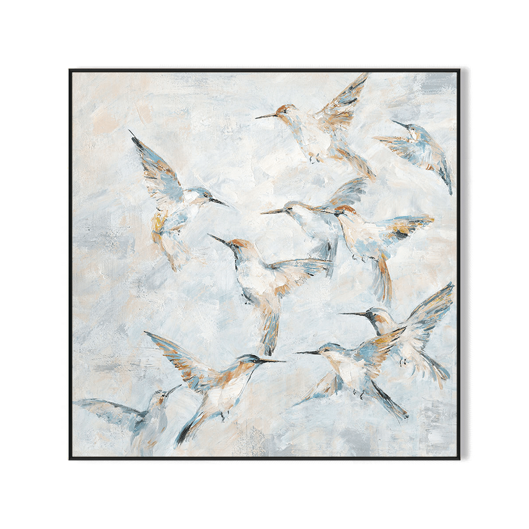Whisper Flight – Hummingbirds Abstract Painting #K3741 Painting artwepaint 