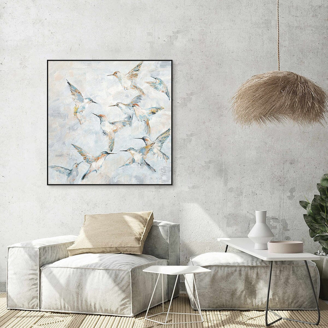 Whisper Flight – Hummingbirds Abstract Painting #K3741 Painting artwepaint 