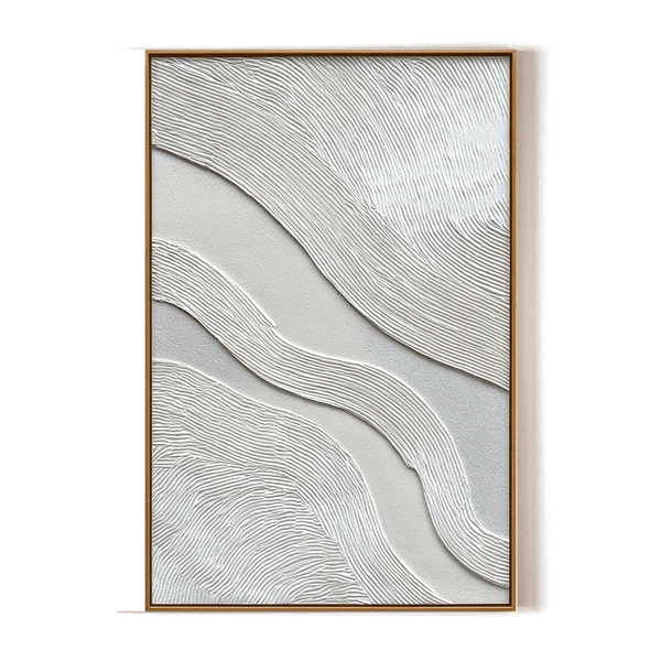 Whisper Lines – White Textured Abstract Painting #93015 Painting artwepaint 