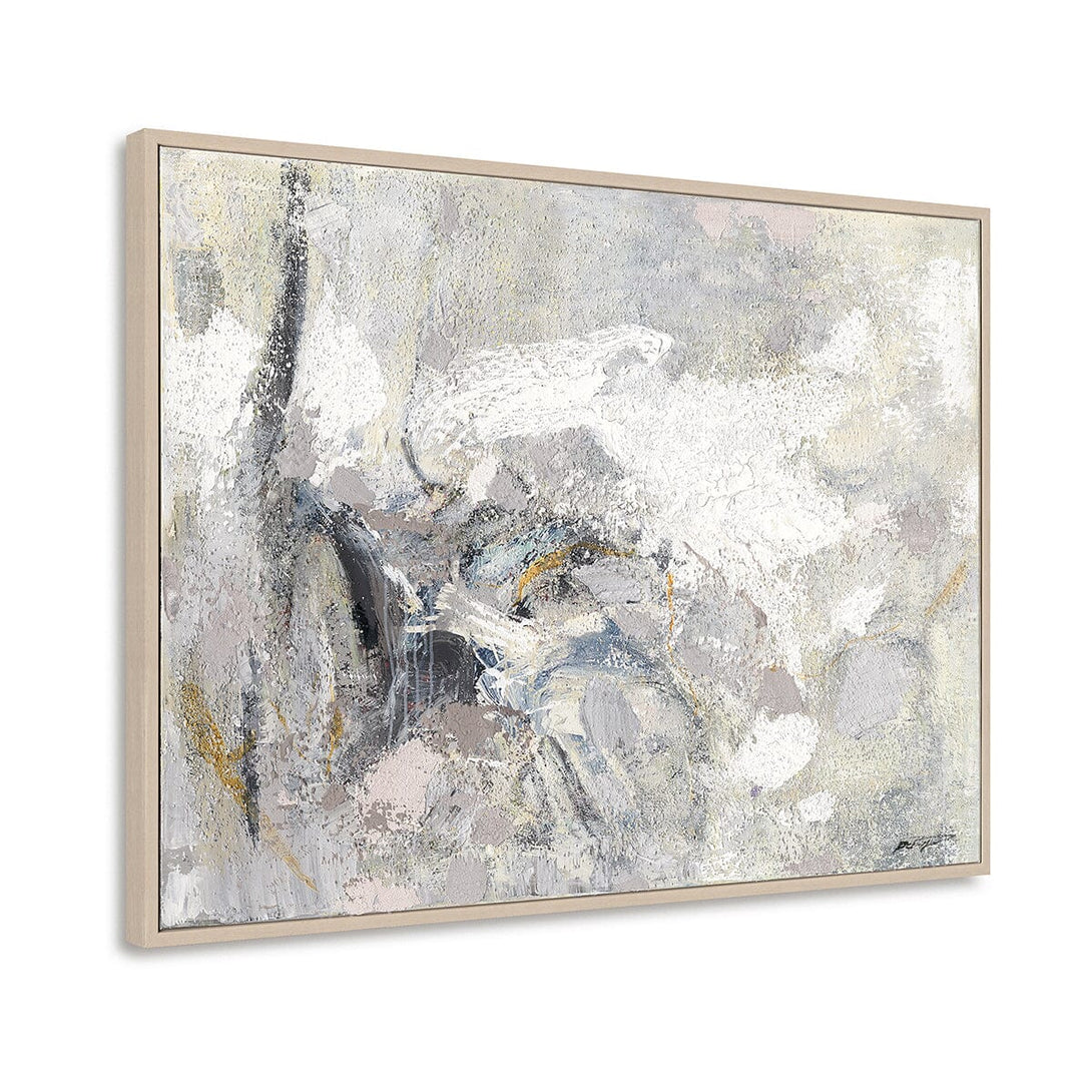 Whisper of Snow - Grey White Abstract Painting #M6720 Painting artwepaint 
