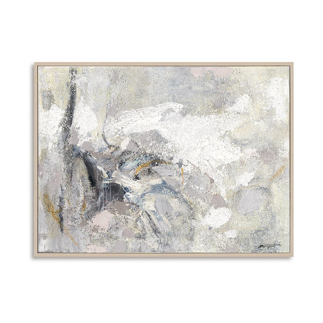 Whisper of Snow - Grey White Abstract Painting #M6720 Painting artwepaint 