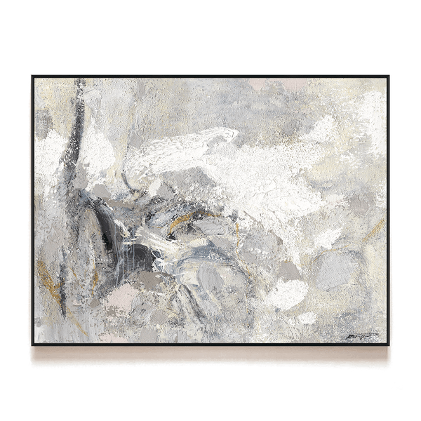 Whisper of Snow - Grey White Abstract Painting #M6720 Painting artwepaint 