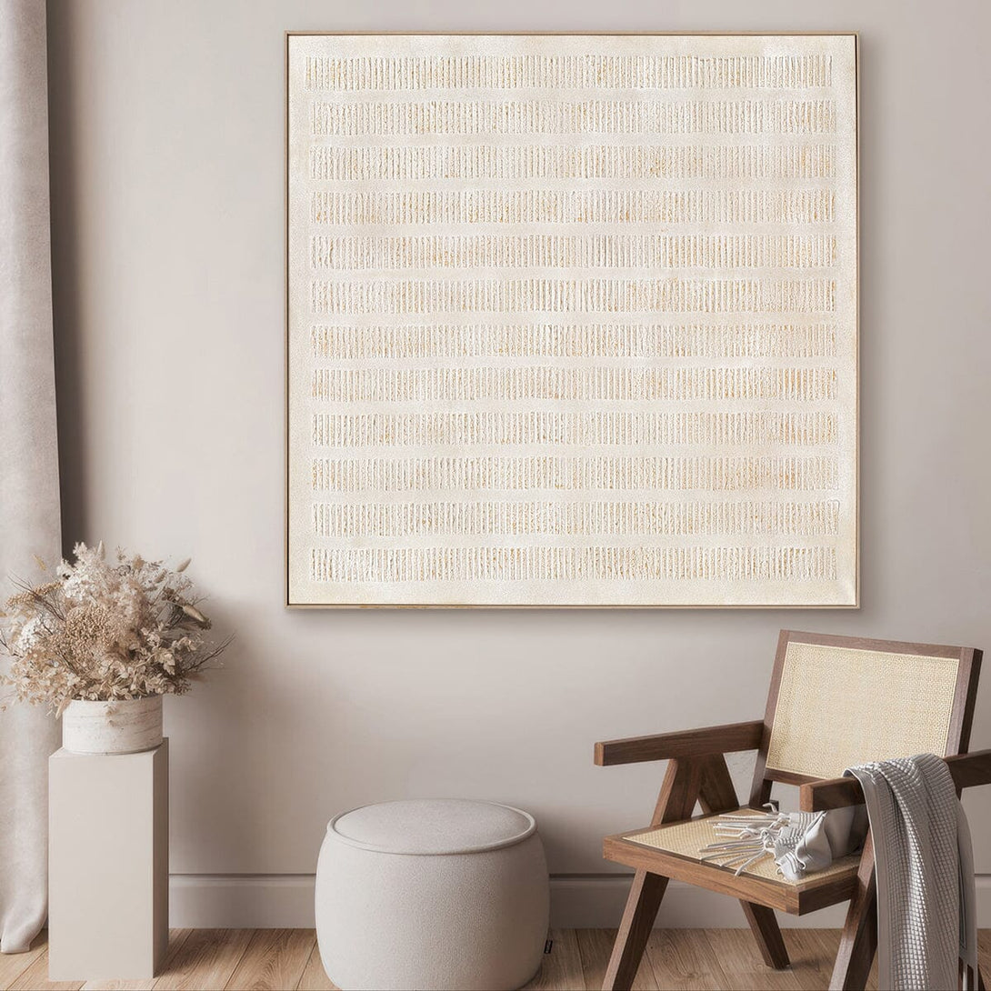 Whispered Gold - Textured Line Abstract Painting #P4514 Painting artwepaint 
