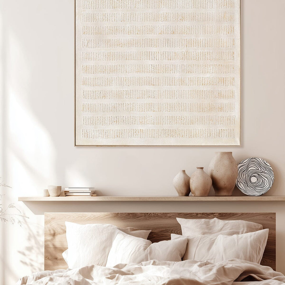 Whispered Gold - Textured Line Abstract Painting #P4514 Painting artwepaint 