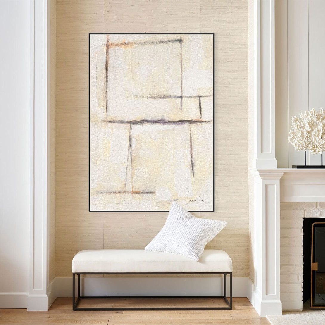 Whispered Lines - Minimal Cream Abstract Painting #M5548 Painting artwepaint 