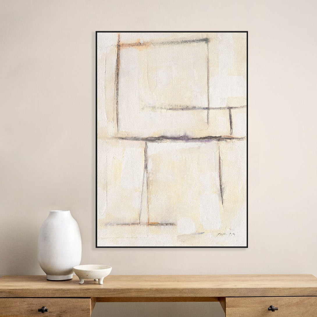 Whispered Lines - Minimal Cream Abstract Painting #M5548 Painting artwepaint 