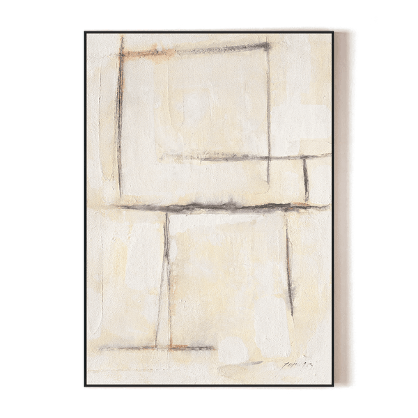 Whispered Lines - Minimal Cream Abstract Painting #M5548 Painting artwepaint 