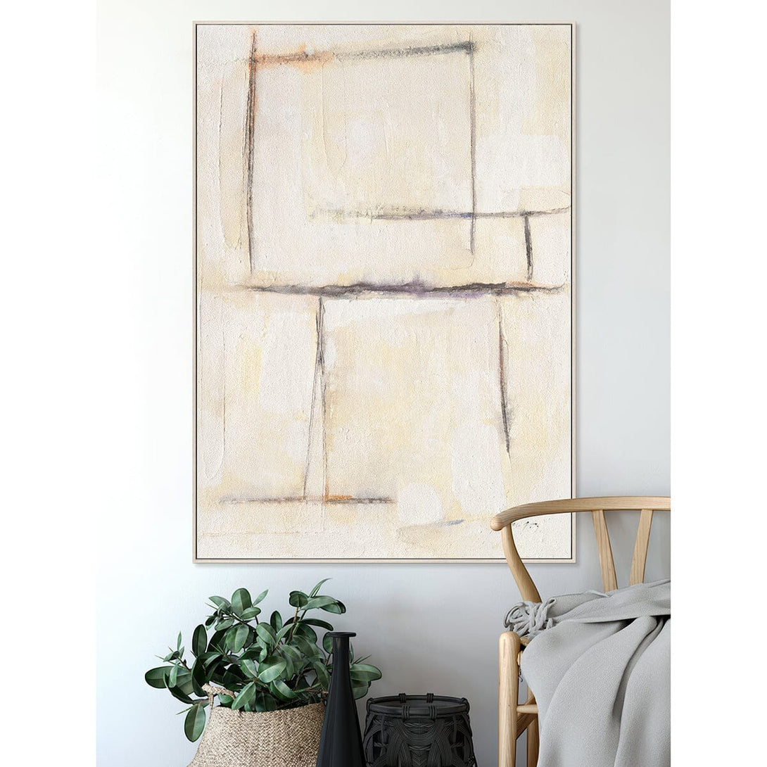 Whispered Lines - Minimal Cream Abstract Painting #M5548 Painting artwepaint 