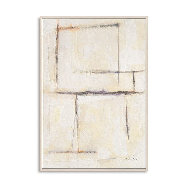 Whispered Lines - Minimal Cream Abstract Painting #M5548 Painting artwepaint 