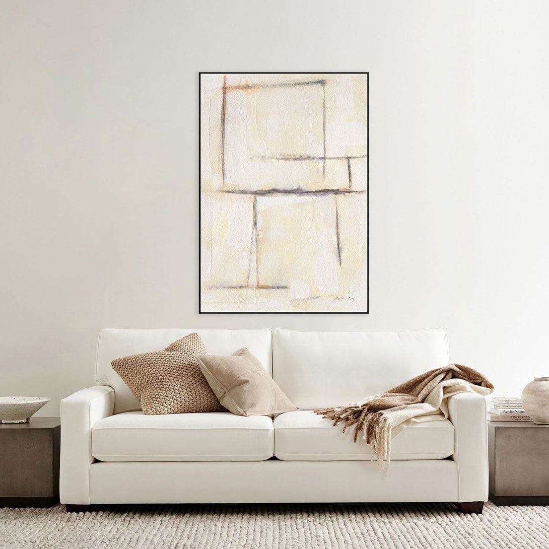 Whispered Lines - Minimal Cream Abstract Painting #M5548 Painting artwepaint 