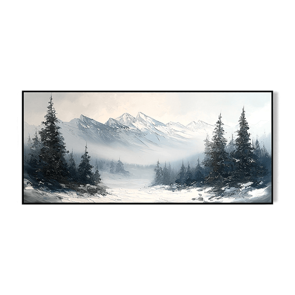 Whispering Peaks – Winter Mountain Landscape Painting #awp4 Painting artwepaint 