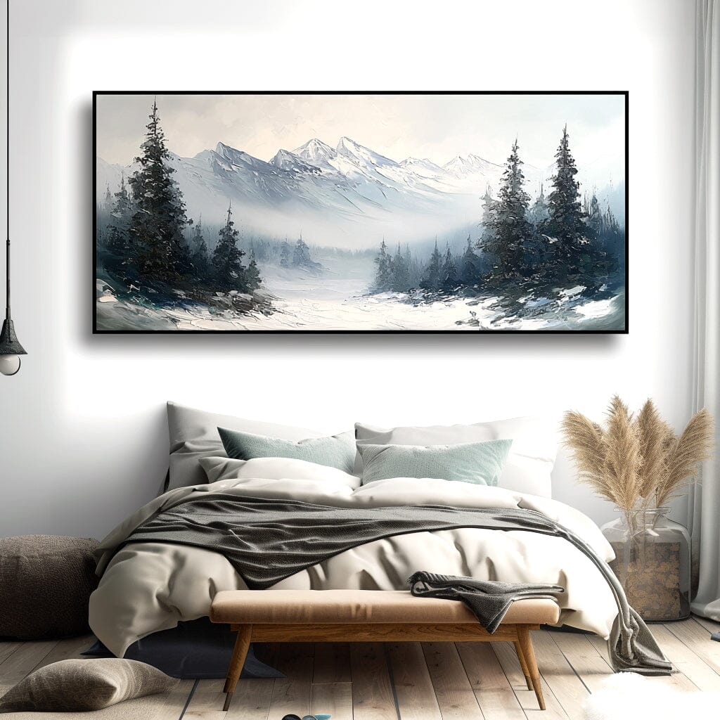 Whispering Peaks – Winter Mountain Landscape Painting #awp4 Painting artwepaint 
