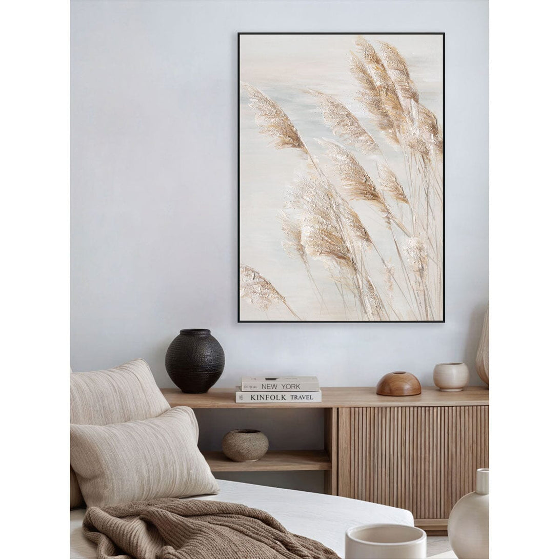 Whispering Reeds - Textured Grass Wall Art#L3602 Painting artwepaint 