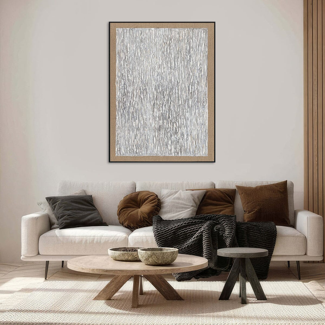 Whispers of Dawn - Grey White Abstract Painting #J5090 Painting artwepaint 