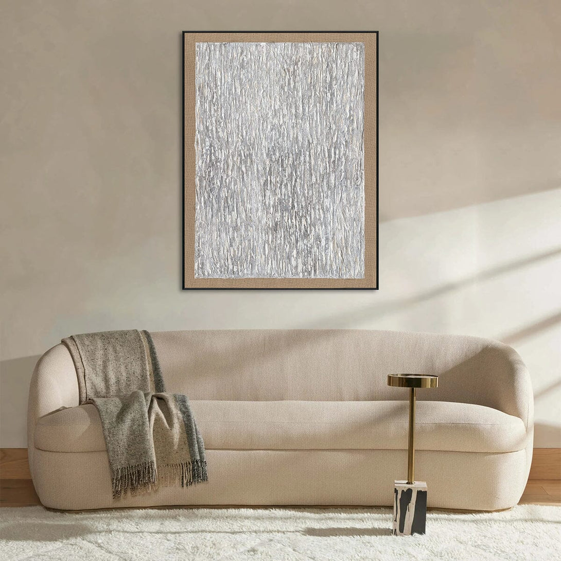 Whispers of Dawn - Grey White Abstract Painting #J5090 Painting artwepaint 