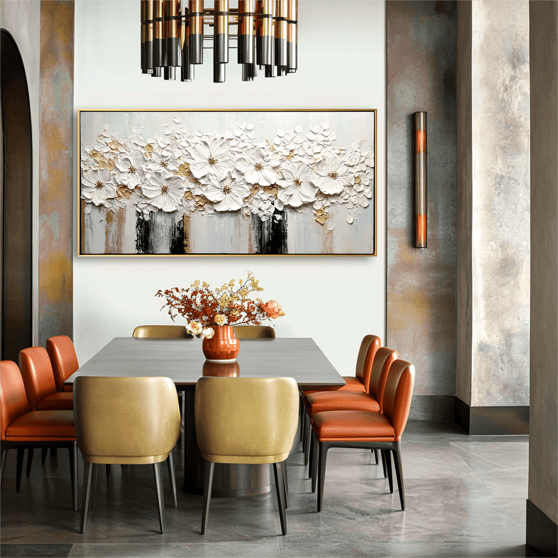 White Blossom - 3D Textured Floral Painting #73 Painting artwepaint 