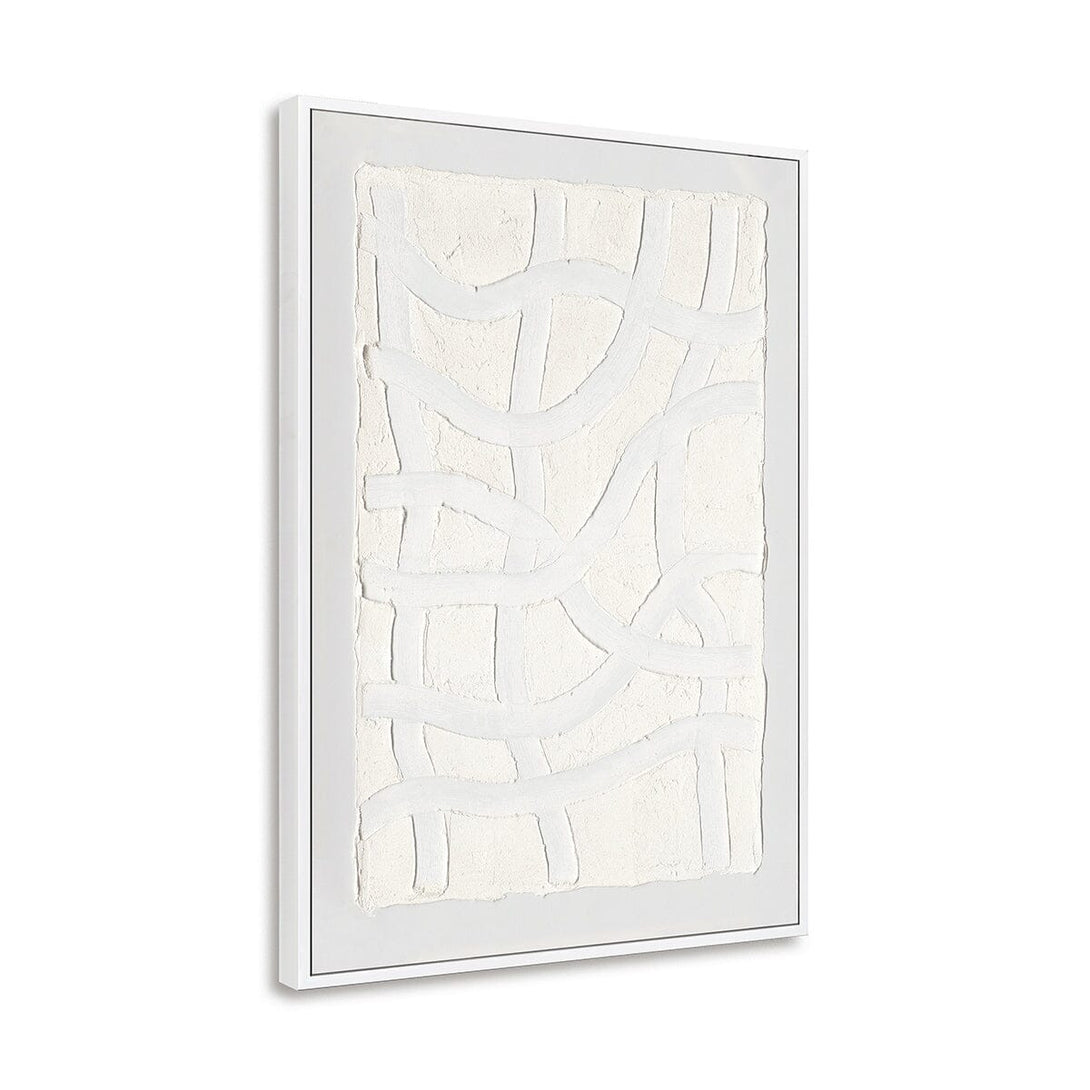 White Curves - Minimalist Relief Texture Painting#L6039 Painting artwepaint 