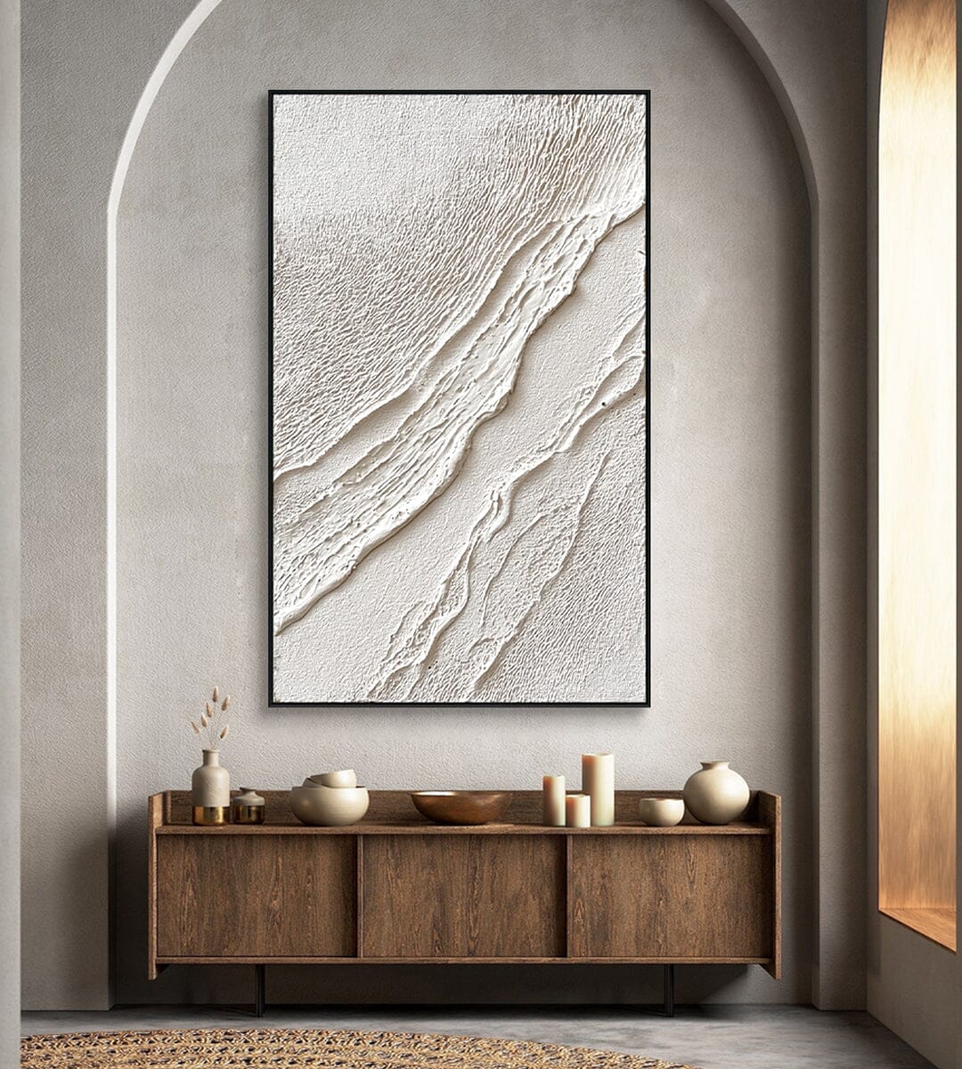 White Flow Minimal Abstract Painting #93012 Painting artwepaint 