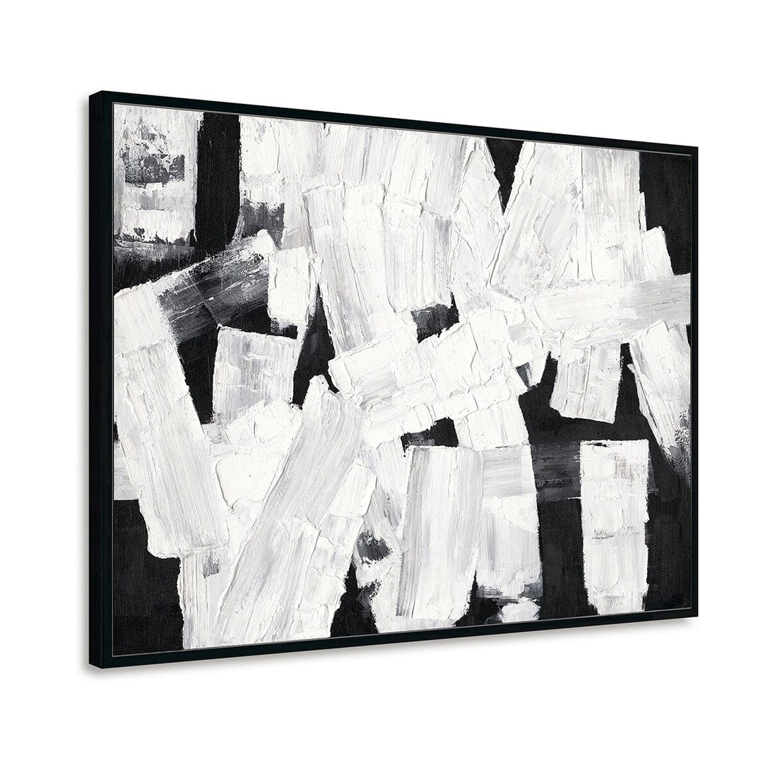 White Formation - Black & White Abstract Texture Painting#M3780 Painting artwepaint 