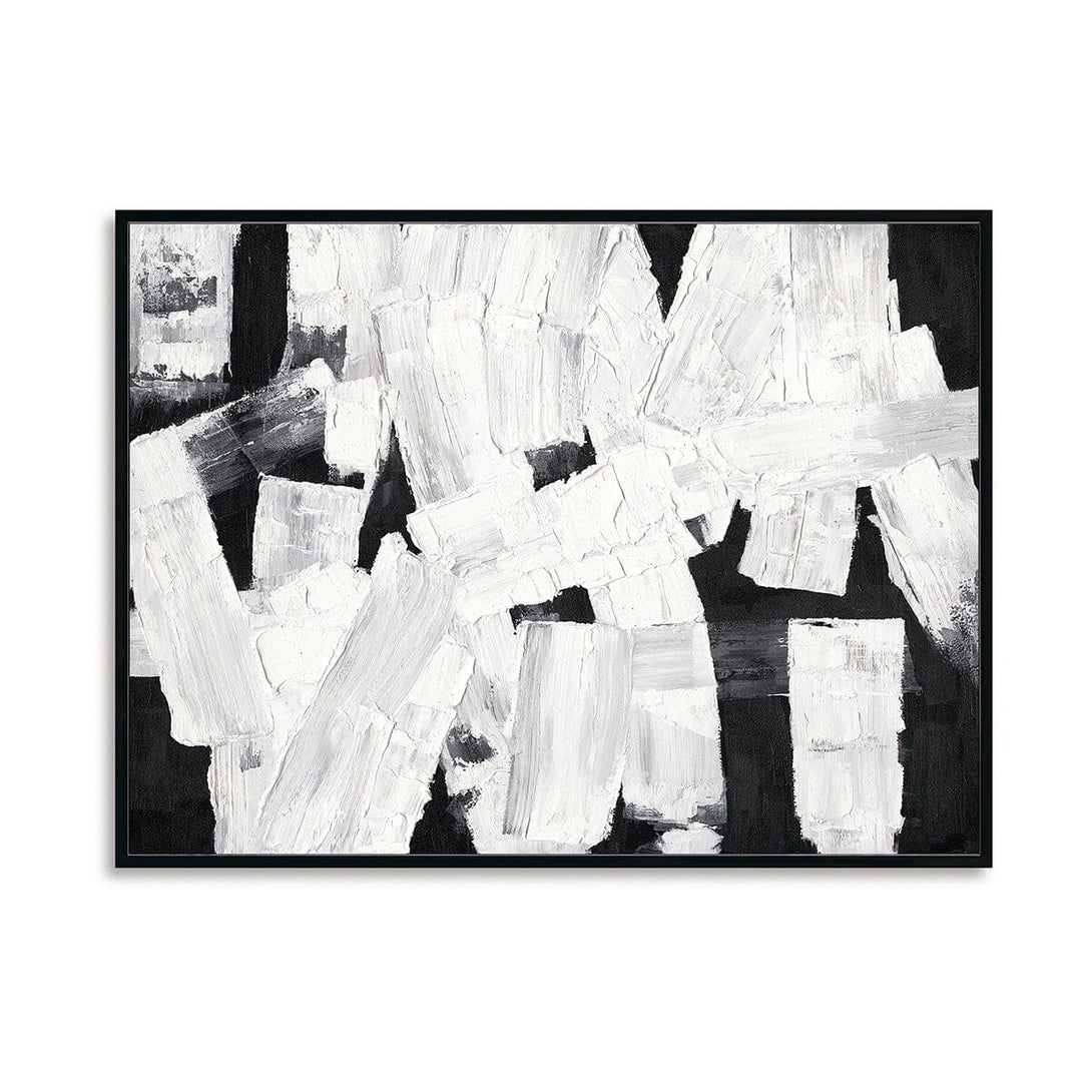 White Formation - Black & White Abstract Texture Painting#M3780 Painting artwepaint 