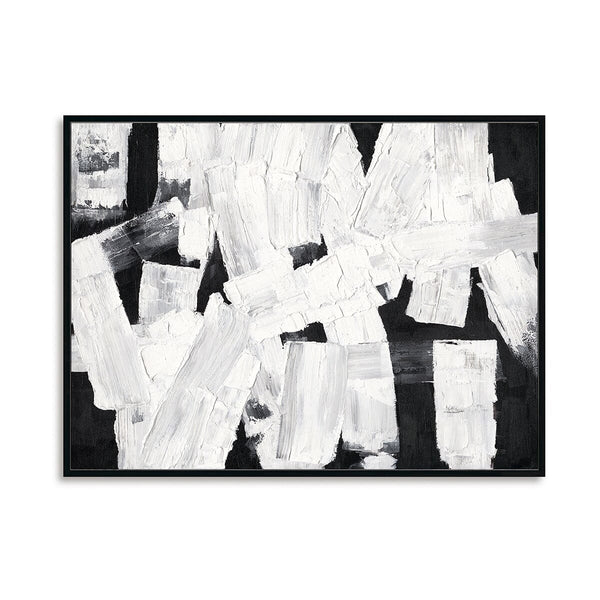 White Formation - Black & White Abstract Texture Painting#M3780 Painting artwepaint 