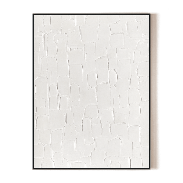White Grid - Minimalist Textured Composition#M4652 Painting artwepaint 
