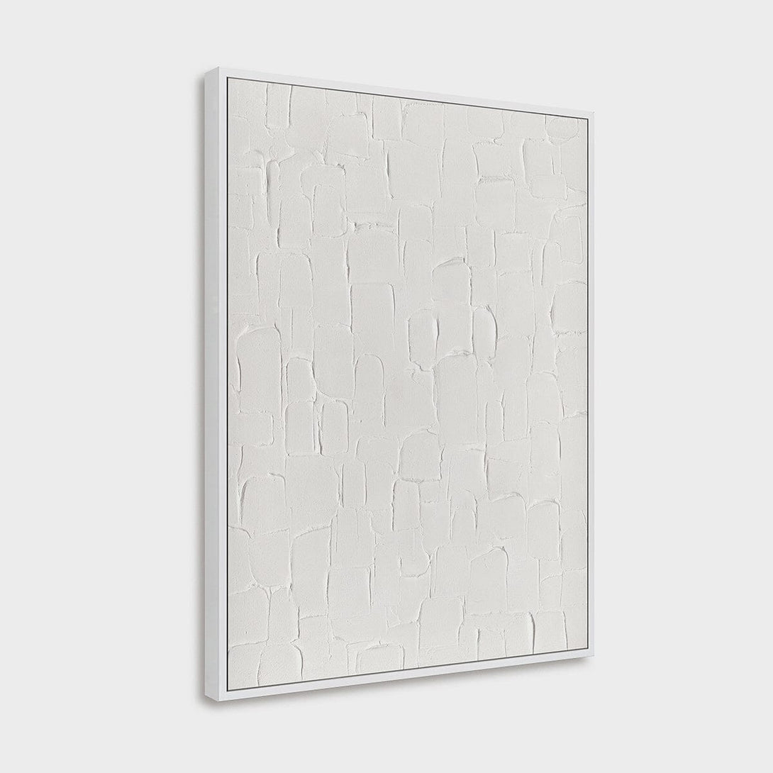 White Grid - Minimalist Textured Composition#M4652 Painting artwepaint 