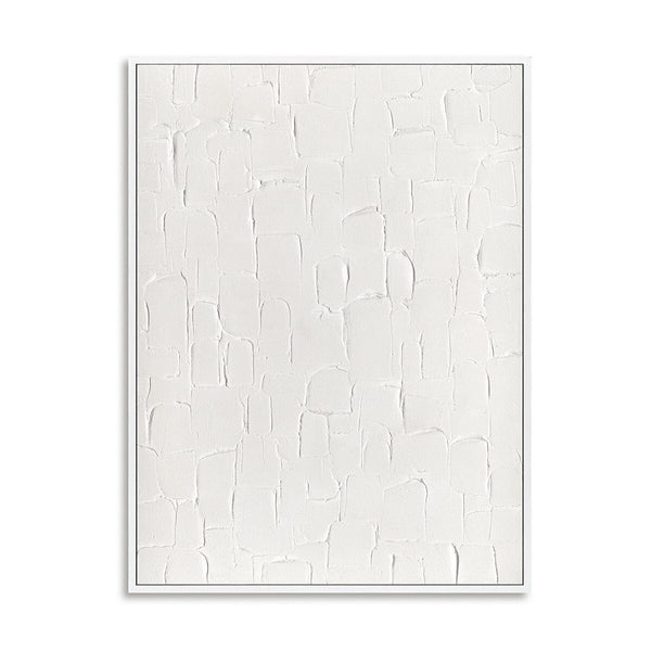 White Grid - Minimalist Textured Composition#M4652 Painting artwepaint 