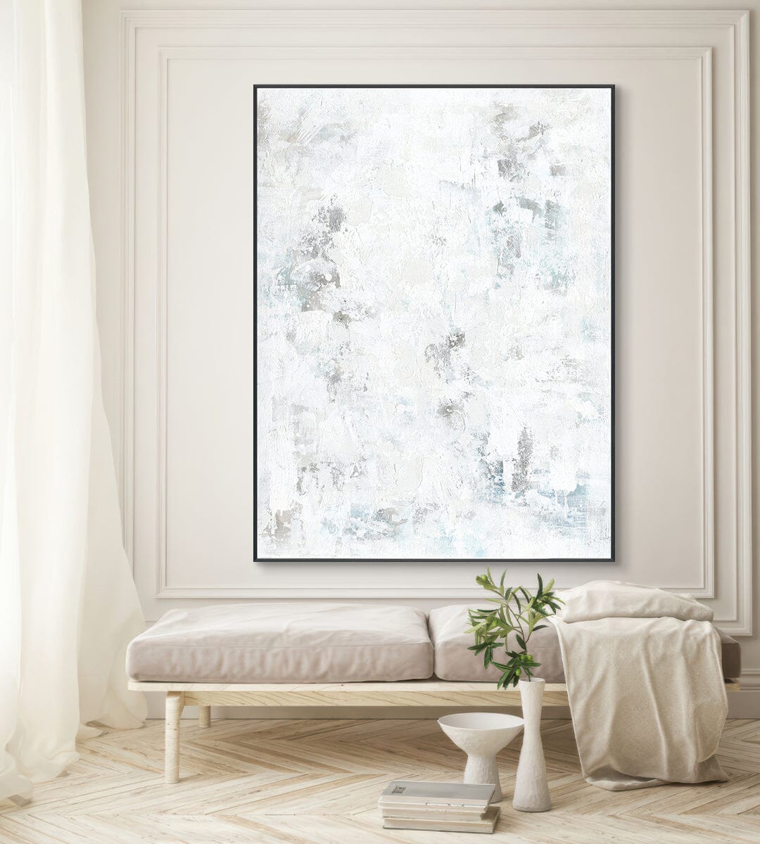 White Mirage - Minimalist Textured Abstract #J3628 Painting artwepaint 