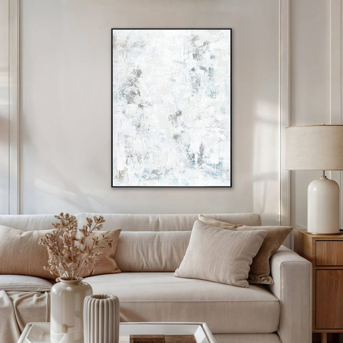 White Mirage - Minimalist Textured Abstract #J3628 Painting artwepaint 