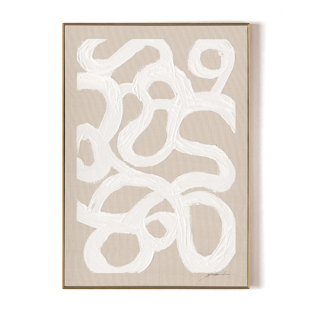 White Rhythm-Minimalist Abstract Line Art#M5856 Painting artwepaint 