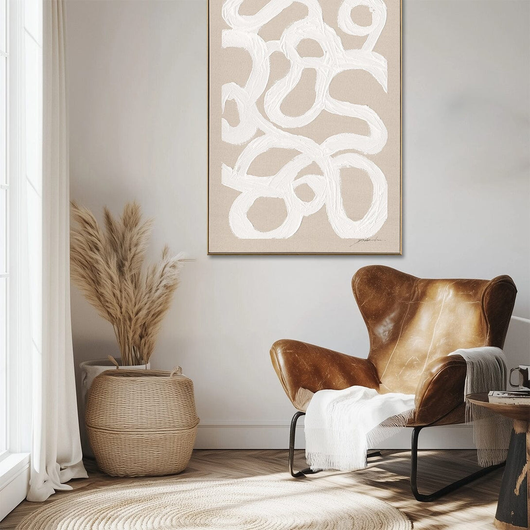 White Rhythm-Minimalist Abstract Line Art#M5856 Painting artwepaint 