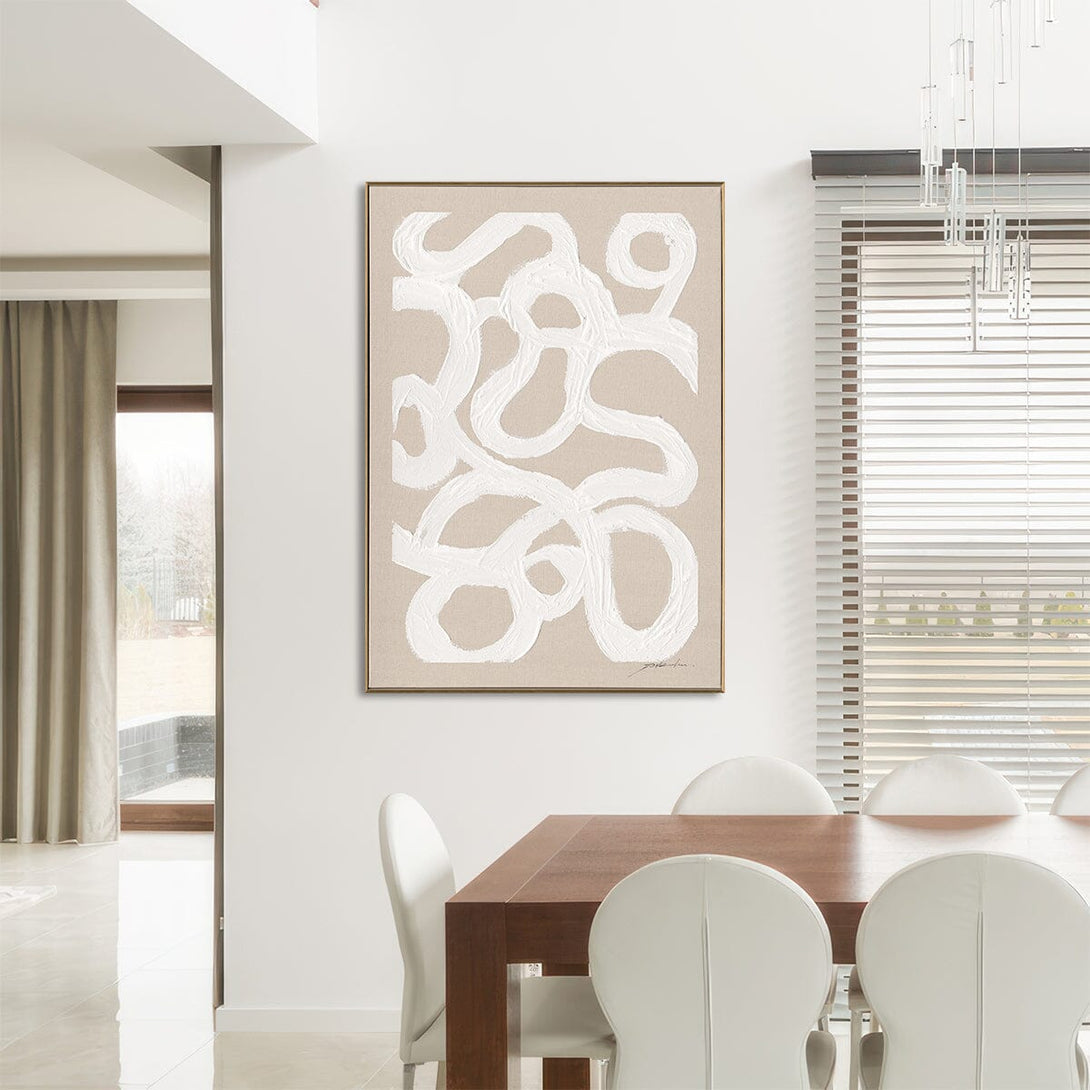 White Rhythm-Minimalist Abstract Line Art#M5856 Painting artwepaint 