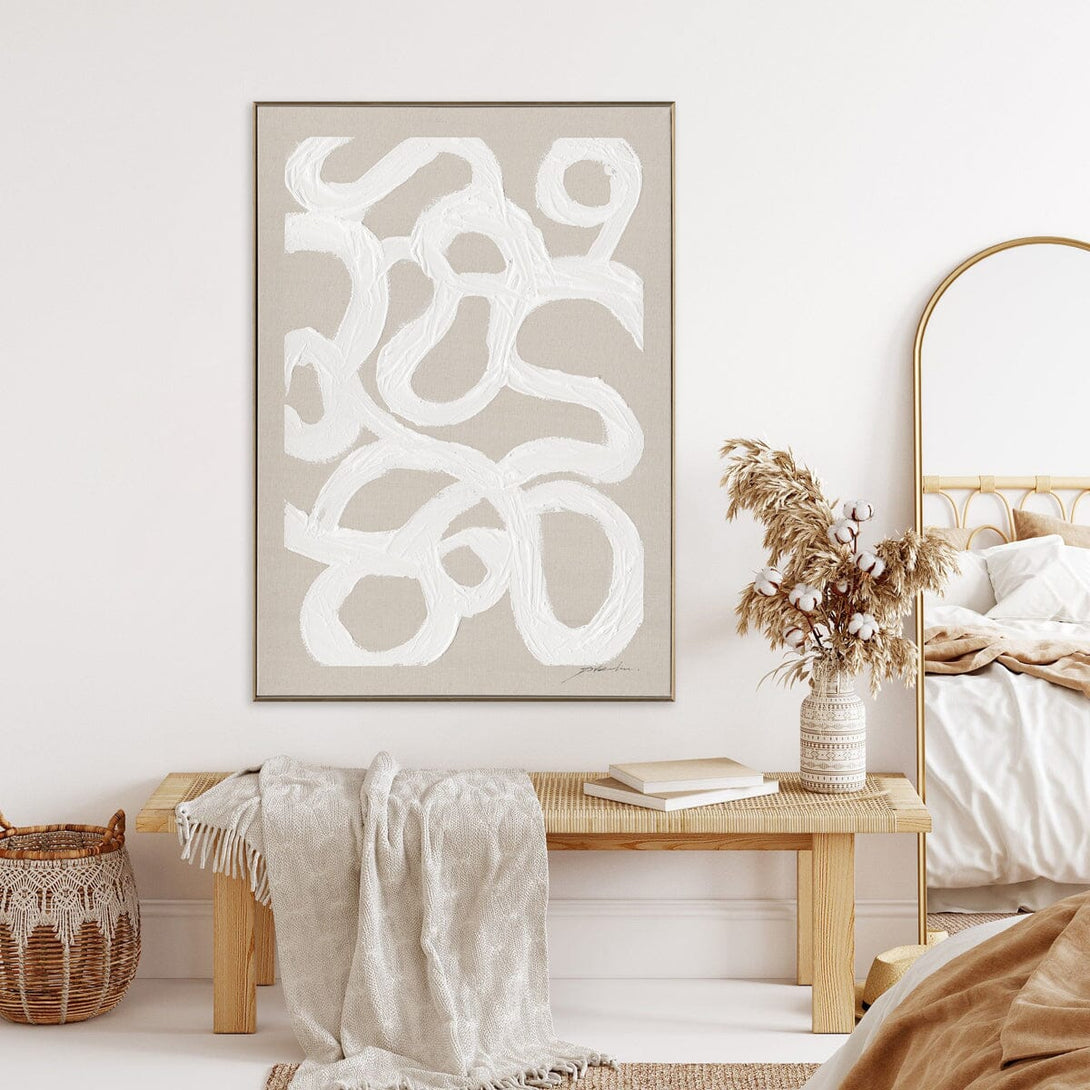 White Rhythm-Minimalist Abstract Line Art#M5856 Painting artwepaint 