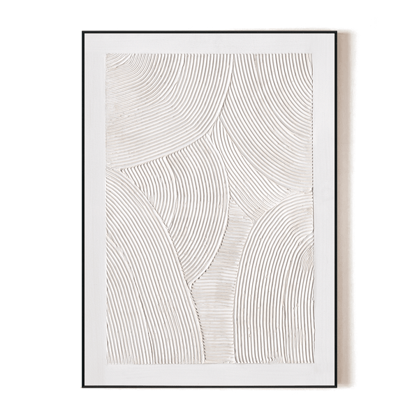 White Rhythm - Minimalist Textured Abstract#M4627 Painting artwepaint 