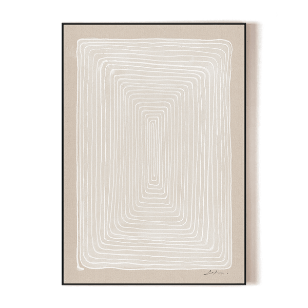 White Ripples - Minimalist Linear Abstract #MM5858 Painting artwepaint 