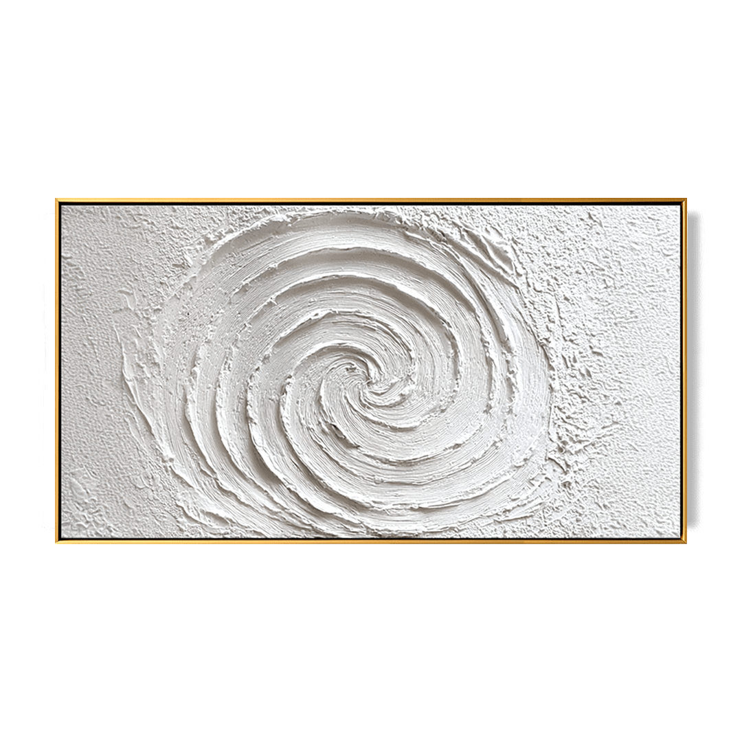 White Spiral Essence – Textured Abstract Relief Painting #93048 Painting artwepaint 